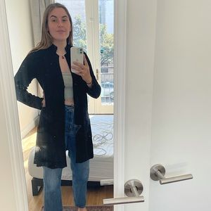 Eileen Fisher waffle sweater coat